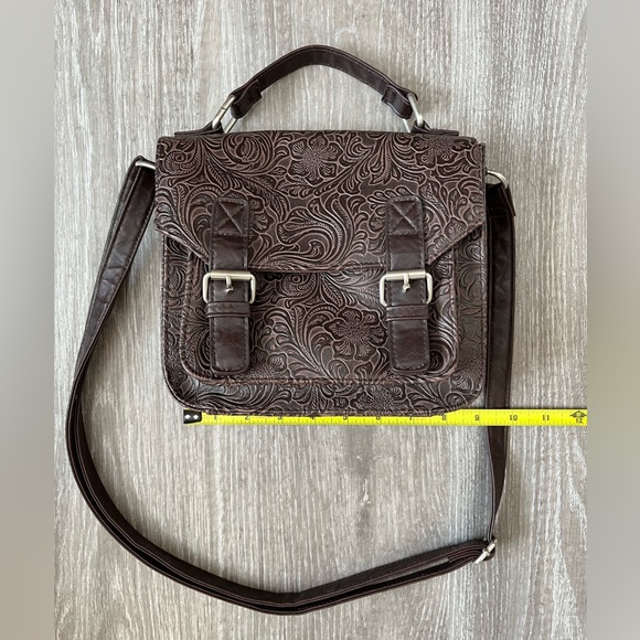 Mossimo Supply Co Tooled Leather Handbag - Picture 11 of 11